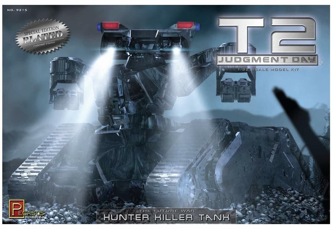 Pegasus Special Edition Chrome Plated T2 Hunter Killer Tank, 1/32 Scale