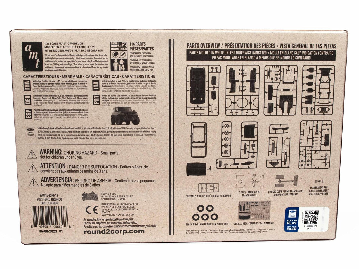 Skill 2 Model Kit 2021 Bronco First Edition 1/25 Scale Model by AMT AMT1343M