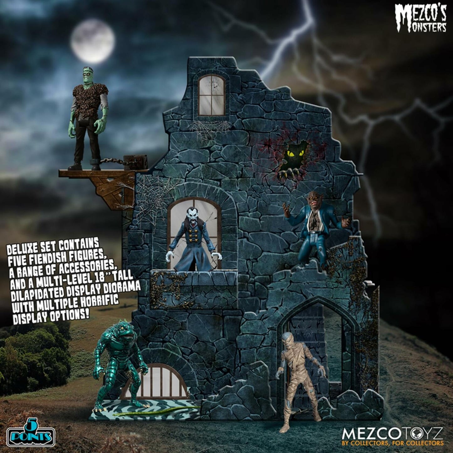 Mezco - 5 Points Mezco's Monsters - Tower of Fear Deluxe Boxed Set, Mezco, Gifts