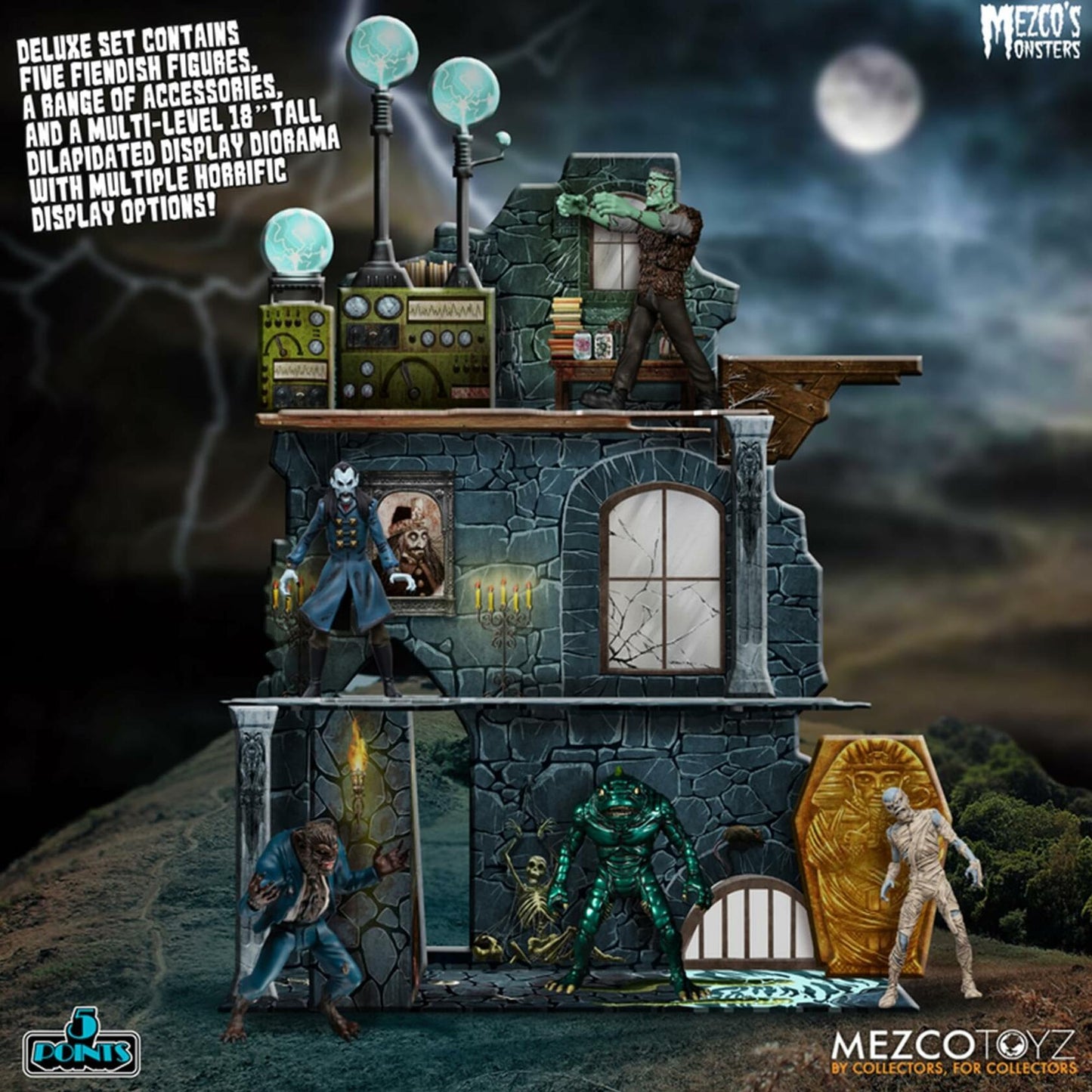 Mezco - 5 Points Mezco's Monsters - Tower of Fear Deluxe Boxed Set, Mezco, Gifts