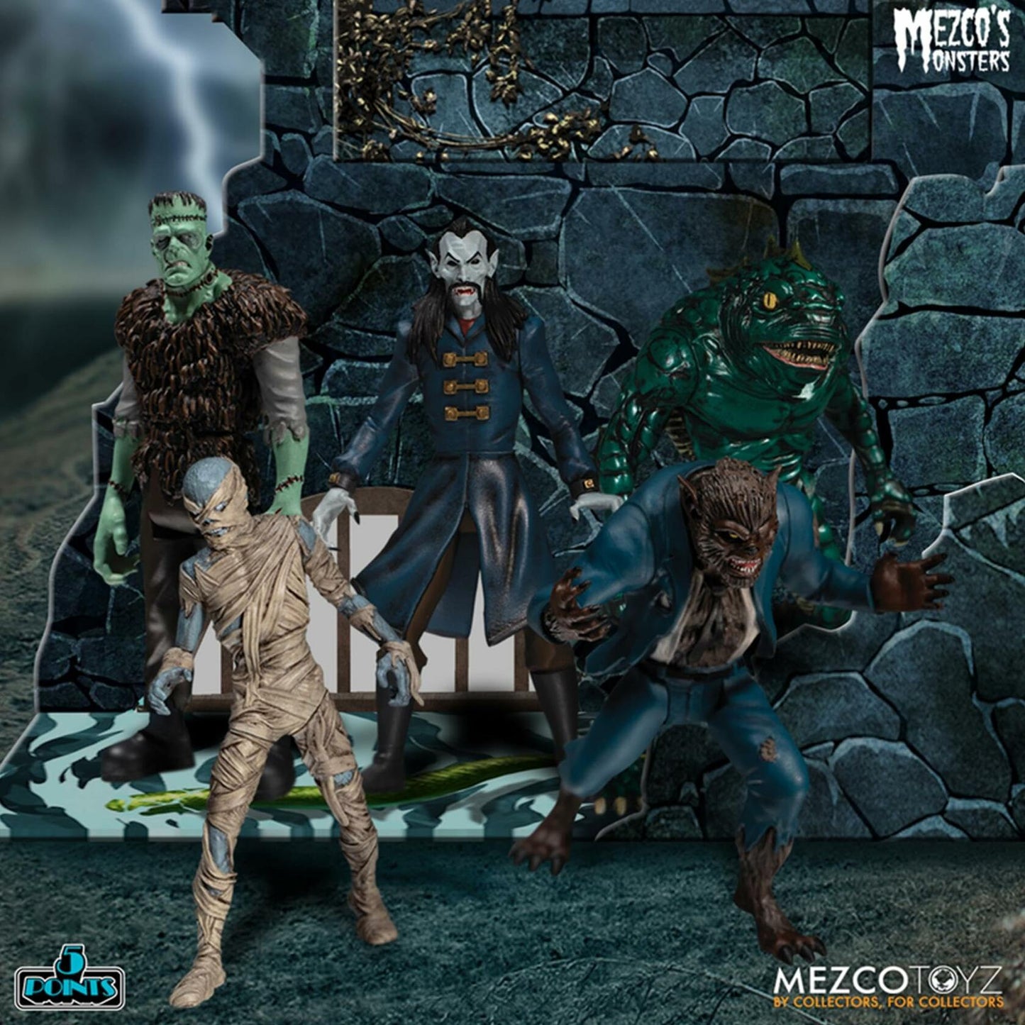 Mezco - 5 Points Mezco's Monsters - Tower of Fear Deluxe Boxed Set, Mezco, Gifts