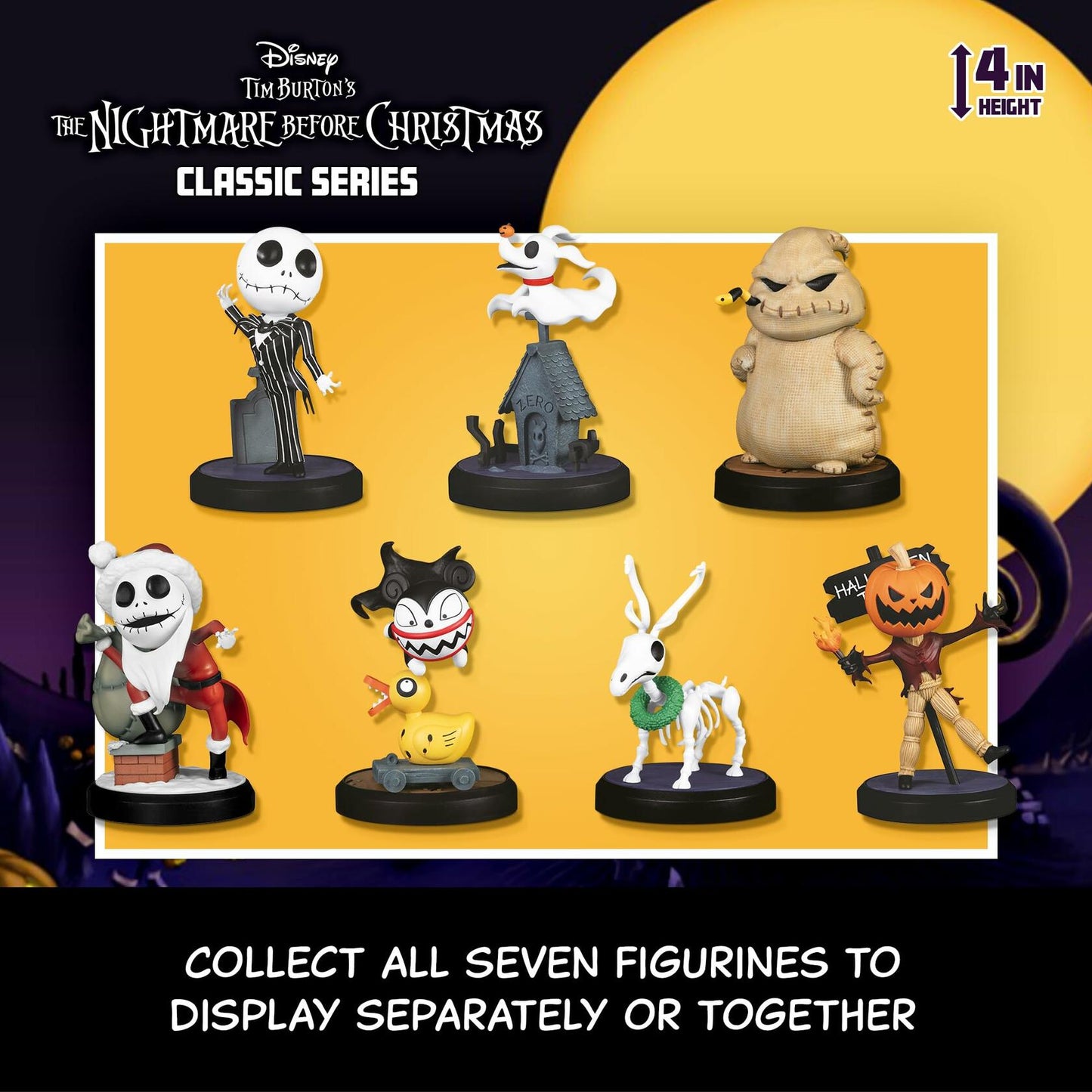 YuMe Disney's The Nightmare Before Christmas Classic Series Hero Box - Blind Box (1 Pack) 4" Collectible Toy Figurines,