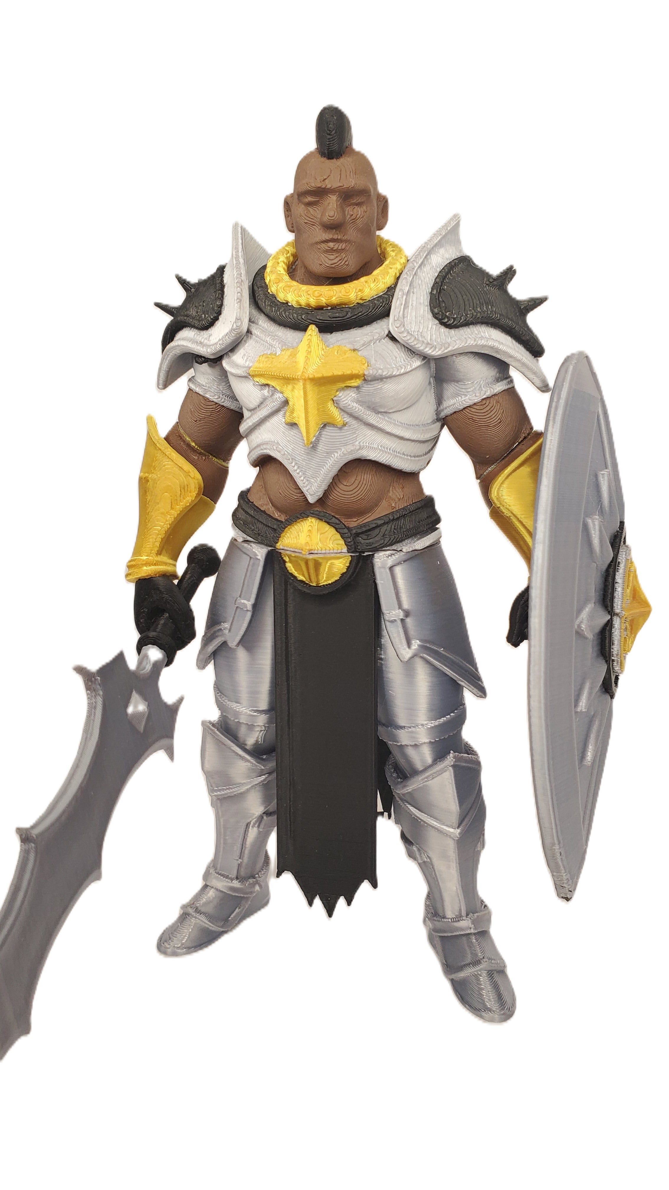 Brutus Knight 7in Fantasy Warrior 3D Printed Figure Page Unlimited Knights