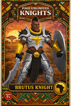 Brutus Knight 7in Fantasy Warrior 3D Printed Figure Page Unlimited Knights