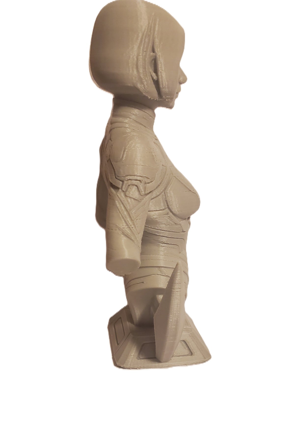 Cortana Halo 3D Printed Fan Art Bust Statue 7" PLA Unpainted Display Collectible