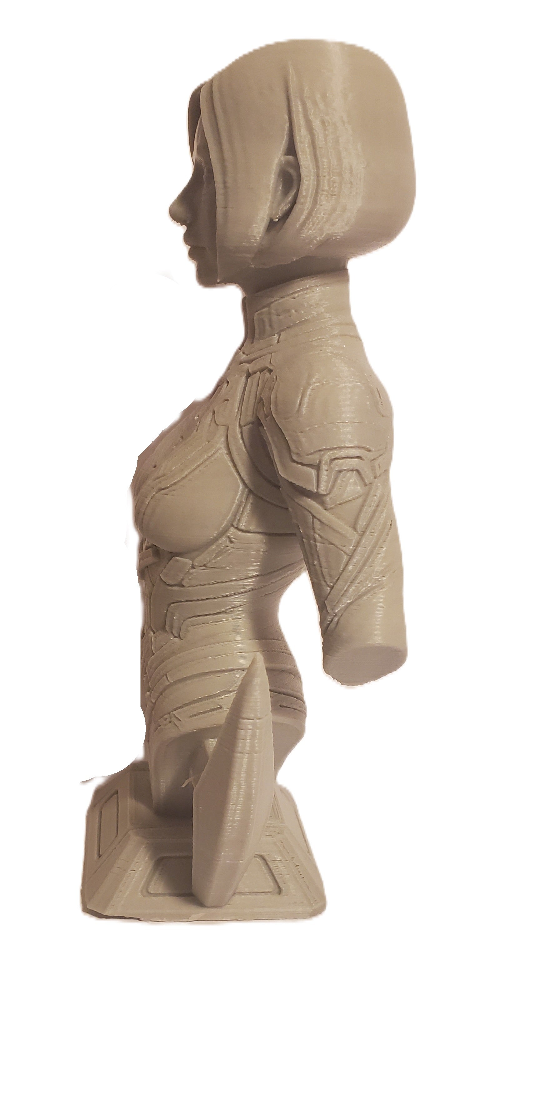 Cortana Halo 3D Printed Fan Art Bust Statue 7" PLA Unpainted Display Collectible