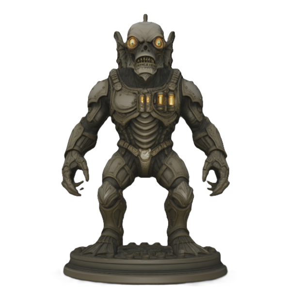 Steampunk Creature from the Black Lagoon – Fan Art Inspired 3D Printed Statue