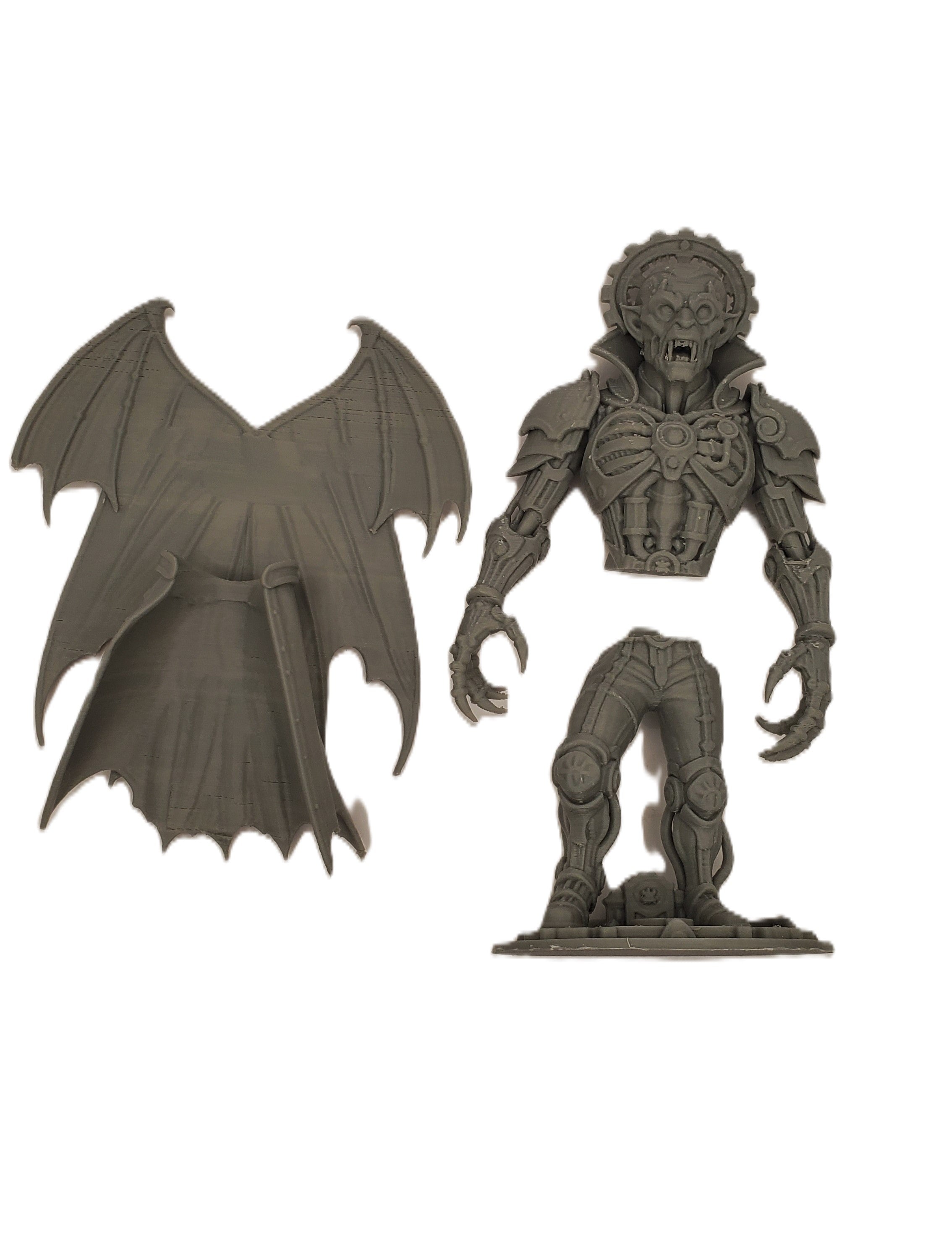 Steampunk Dracula Fan Art 3D Printed Sculpture – Mechanical Gothic Vampire