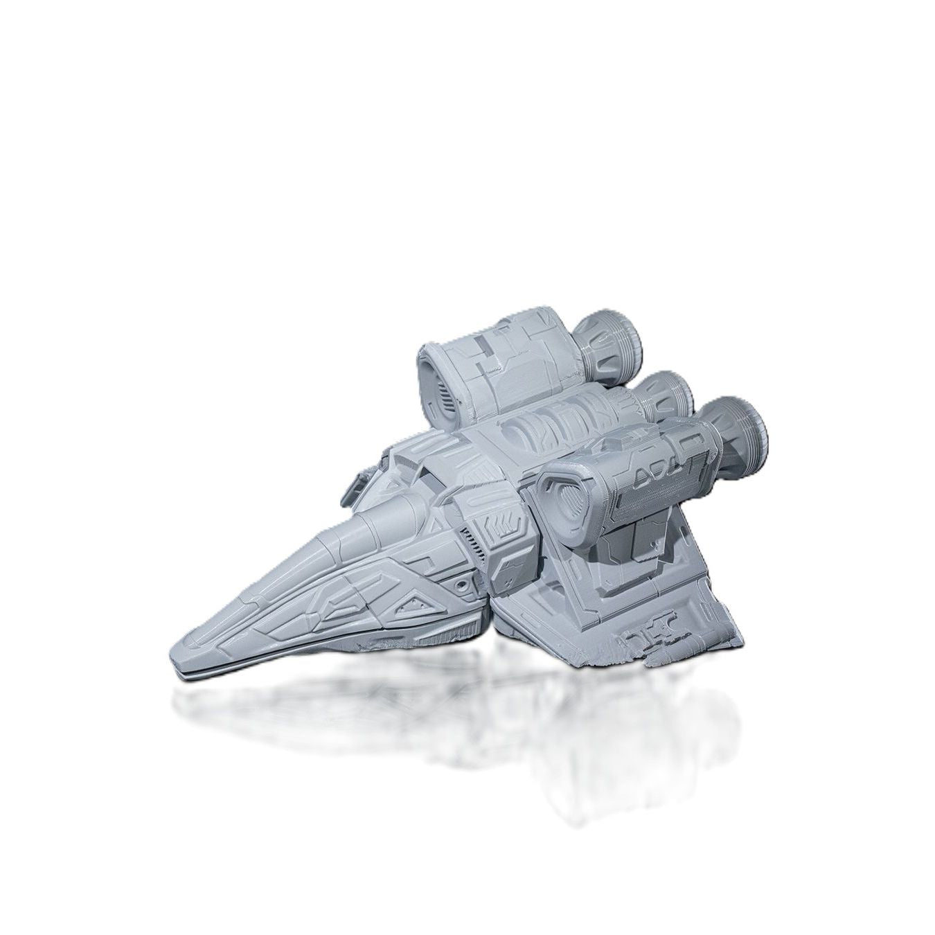 Fallen Spaceship Incense Holder 13.38" Sci-Fi 3D Printed Burner Decor