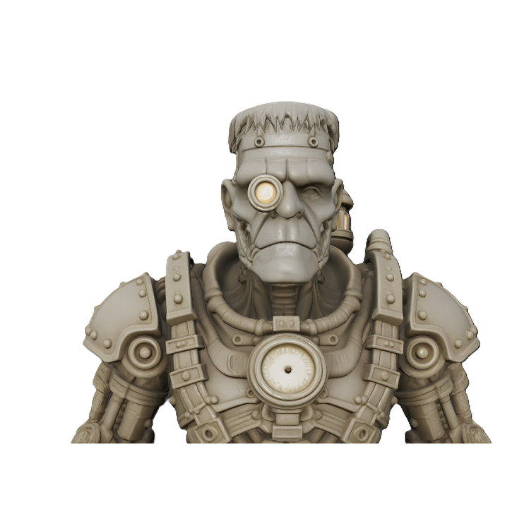 Steampunk Frankenstein Monster 3D Printed Collectible Sculpture Limited Edition