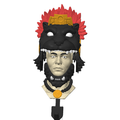 Jaguar Warrior Key Holder 3D Printed Wall Mount Tribal Mask Organizer Decor Art