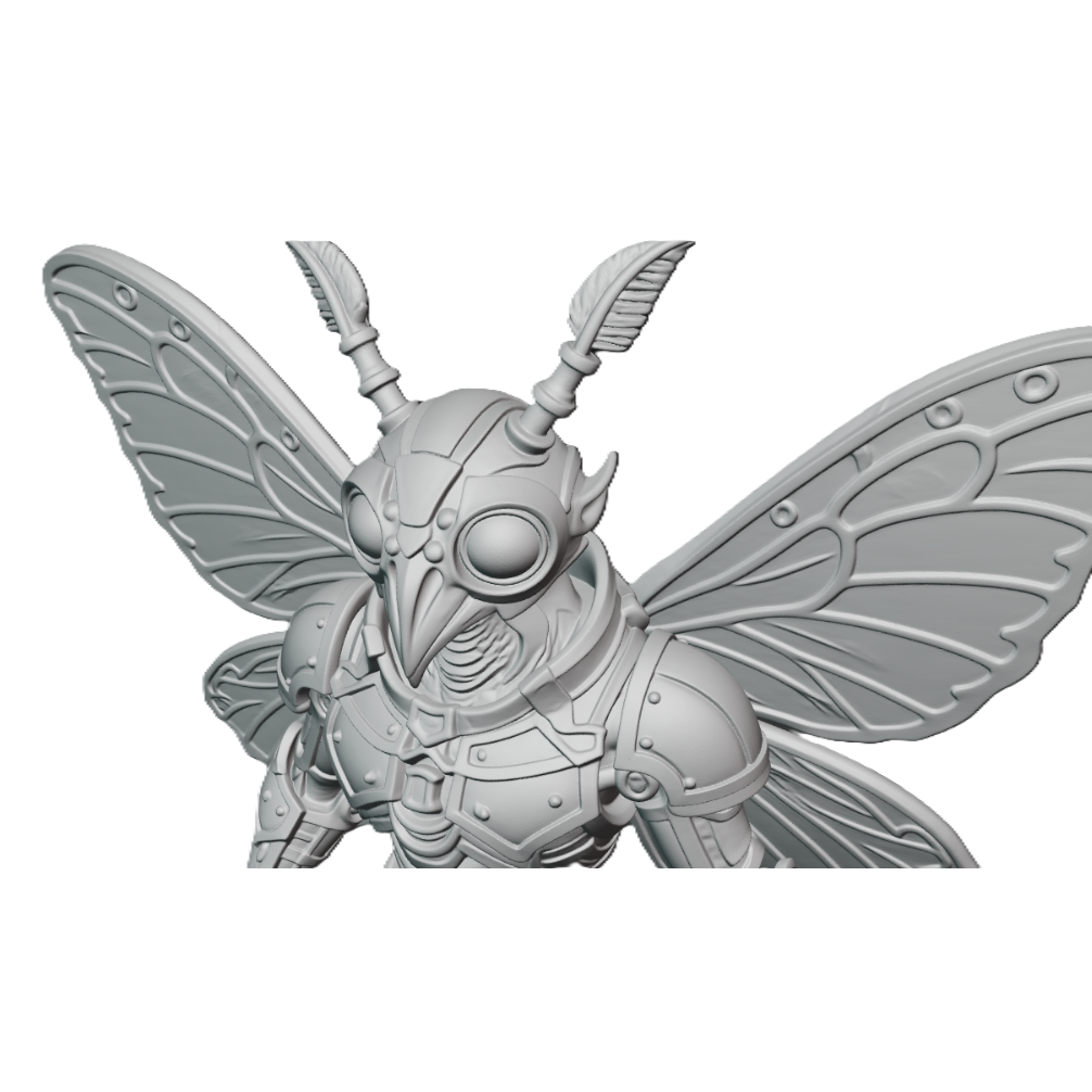 Steampunk Mothman 3D Printed Fan Art Sculpture – Highly Detailed Statute