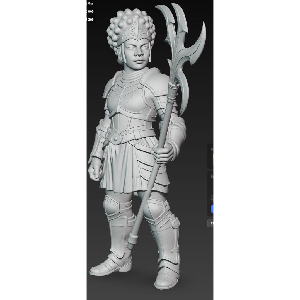 Nayasha Stormblade 3D Model High-Resolution Fantasy Medieval Armor Hero Figure