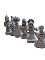 Page Unlimited Noble African Knights Chess Pieces Gold & Silver Set 4 Boxes NIB!