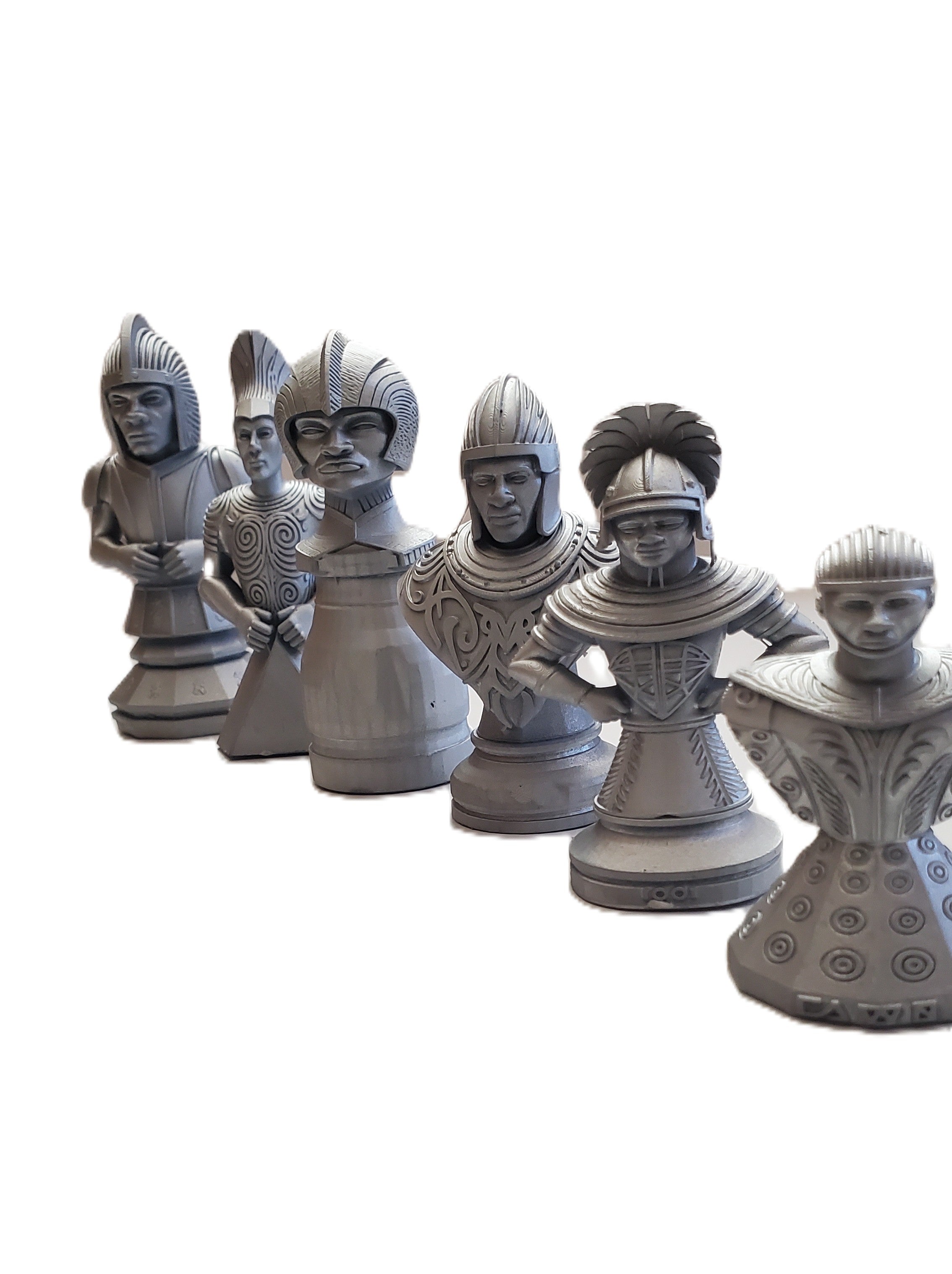 Page Unlimited Noble African Knights Chess Pieces Gold & Silver Set 4 Boxes NIB!