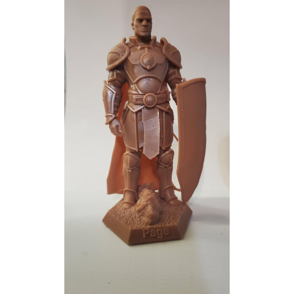 Page Knight 3D Model High-Resolution Fantasy Medieval Armor Hero Figure