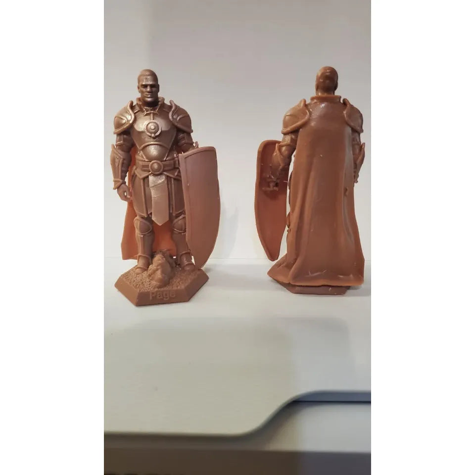 Page Knight 3D Model High-Resolution Fantasy Medieval Armor Hero Figure