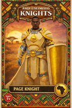 Page Unlimited Knights Page Knight Fantasy Armor Figure, 3D Printed PLA, 7 Inch, Cream and Gold