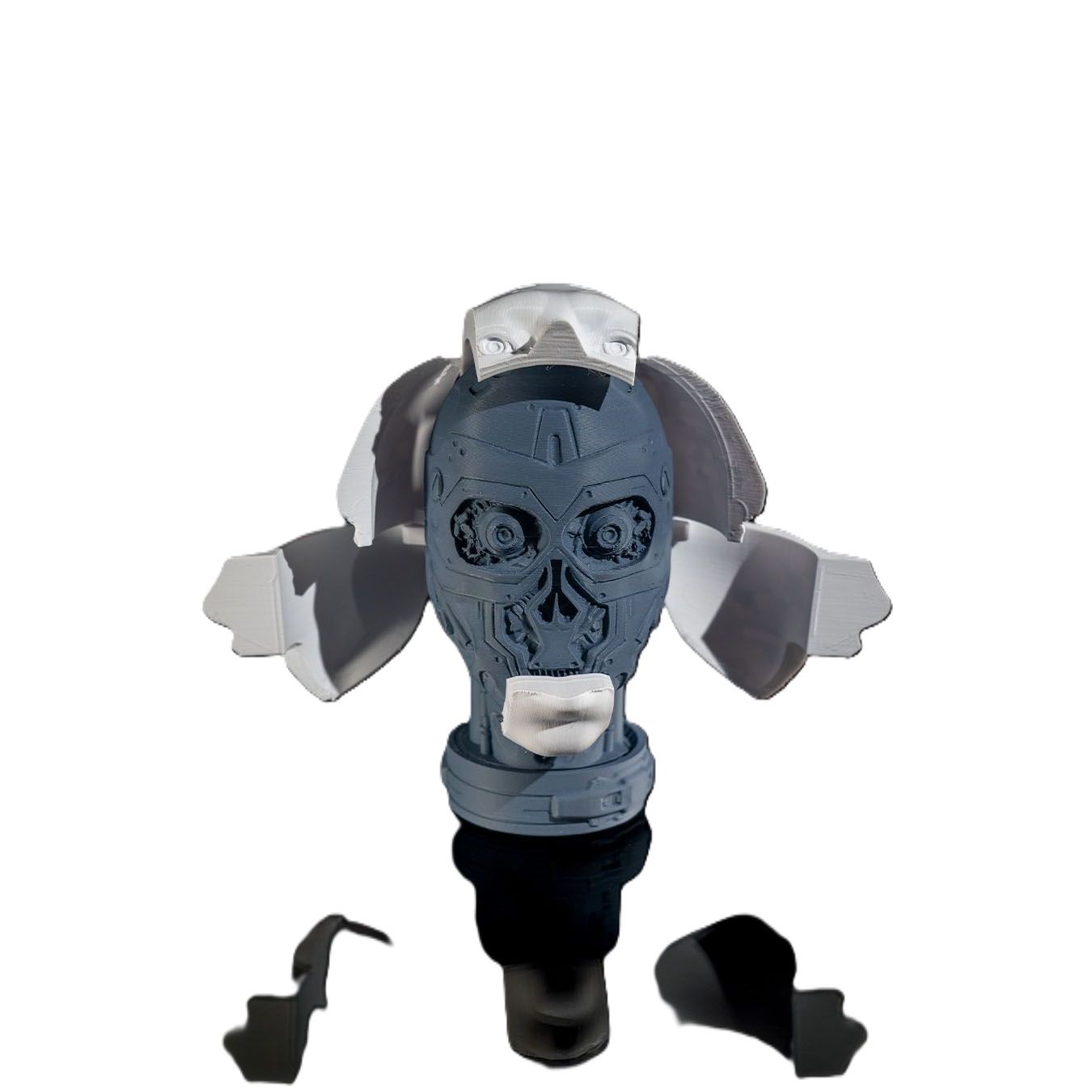 3D Printed Robot Anatomy Head Bust 6.1in Sci-Fi Display Model Art Figure