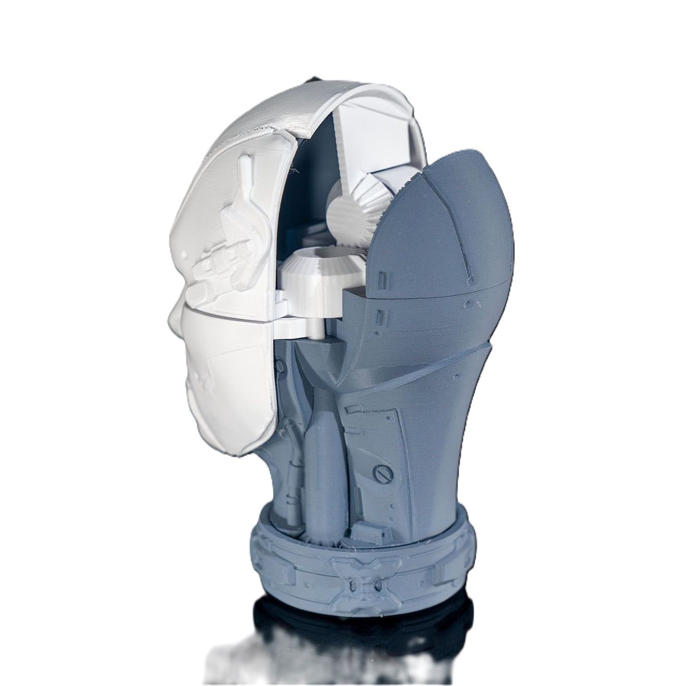 3D Printed Robot Anatomy Head Bust 6.1in Sci-Fi Display Model Art Figure