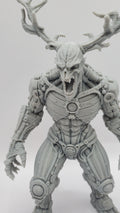Steampunk Wendigo 3D Printed Figure 7in Grey Horror Statue