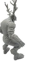 Steampunk Wendigo 3D Printed Figure 7in Grey Horror Statue
