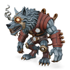 Steampunk Werewolf 3D Printed Sculpture | Fan Art Mechanical Hybrid Statue