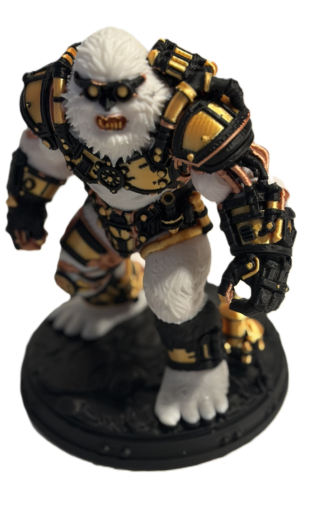 Steampunk Arctic Monster Figure Statue 3D Printed Multi Color Fantasy Decor 7”