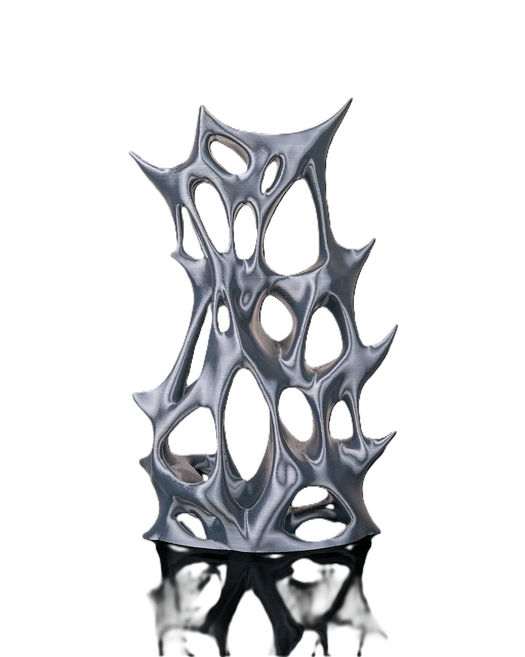 3D Printed Headphone Stand Sculptural Desk Holder Gray 9.8in Decor