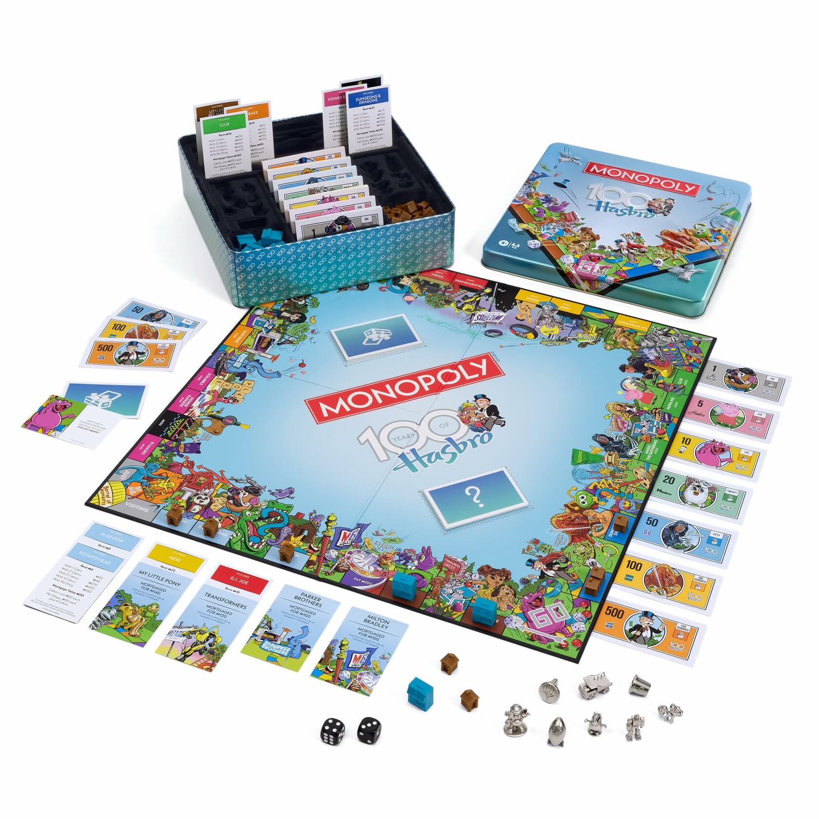 WS Game Company Monopoly Hasbro 100th Anniversary Edition Board Game in Collectible Tin