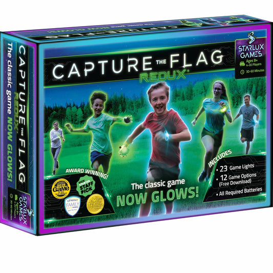 Redux: The Original Glow in The Dark Capture The Flag Game | Ages 8+ | Outdoor Games for Kids and Teens | Glow in the Dark Games | Sports Gifts for Boys | Alternative to Laser Tag Guns & Flag Football