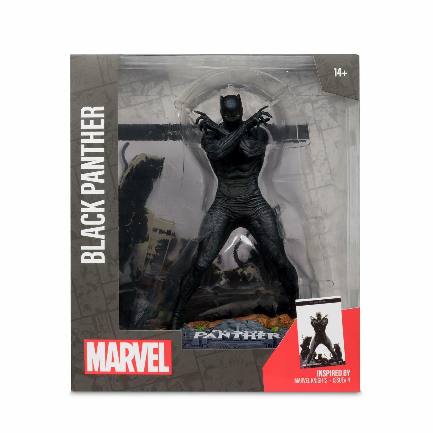 McFarlane Toys Marvel Black Panther 1:10th Scale Collectible with Scene (Marvel Knights #4)