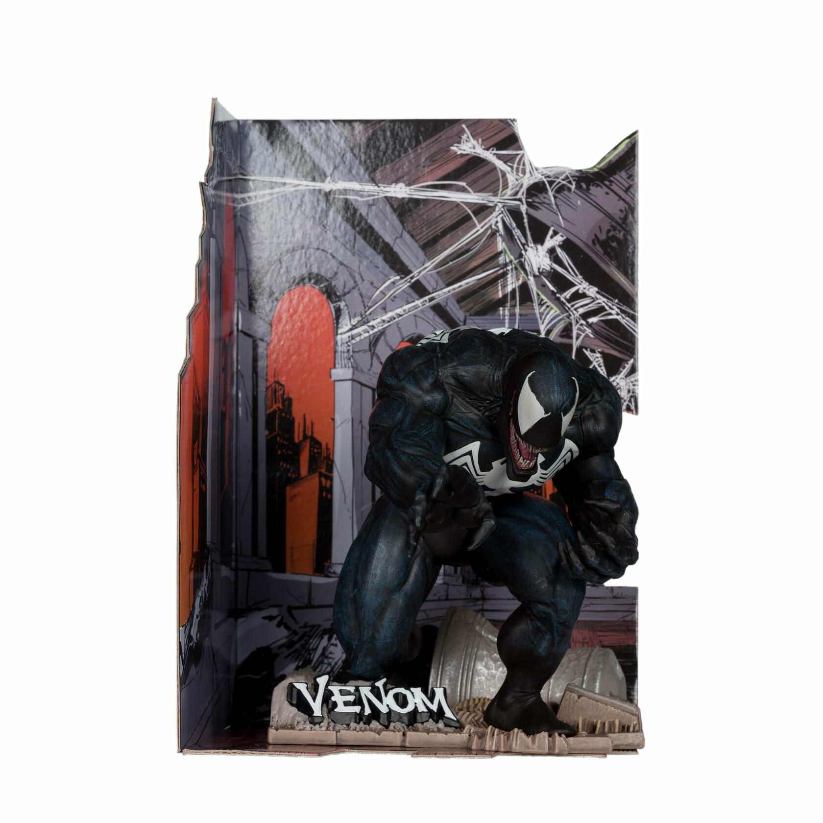 McFarlane Toys - Marvel Venom 1:10th Scale Collectible with Scene (The Amazing Spider-Man #316)
