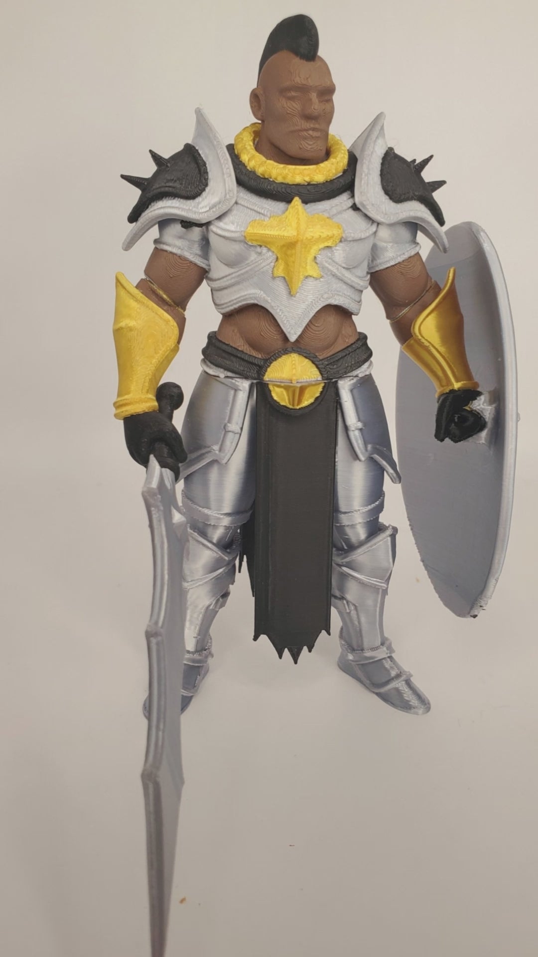 Brutus Knight 7in Fantasy Warrior 3D Printed Figure Page Unlimited Knights