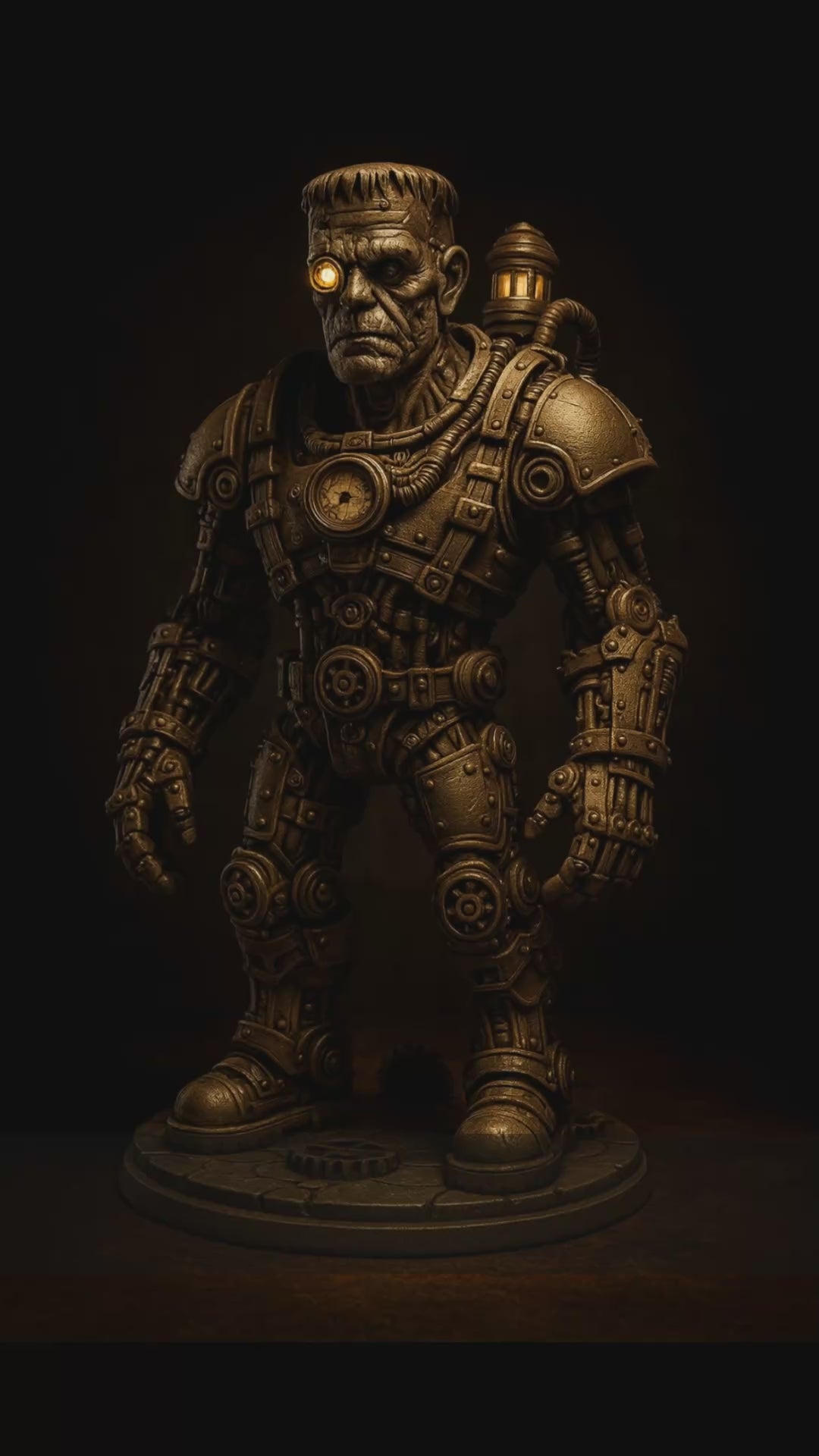 Steampunk Frankenstein Monster 3D Printed Collectible Sculpture Limited Edition