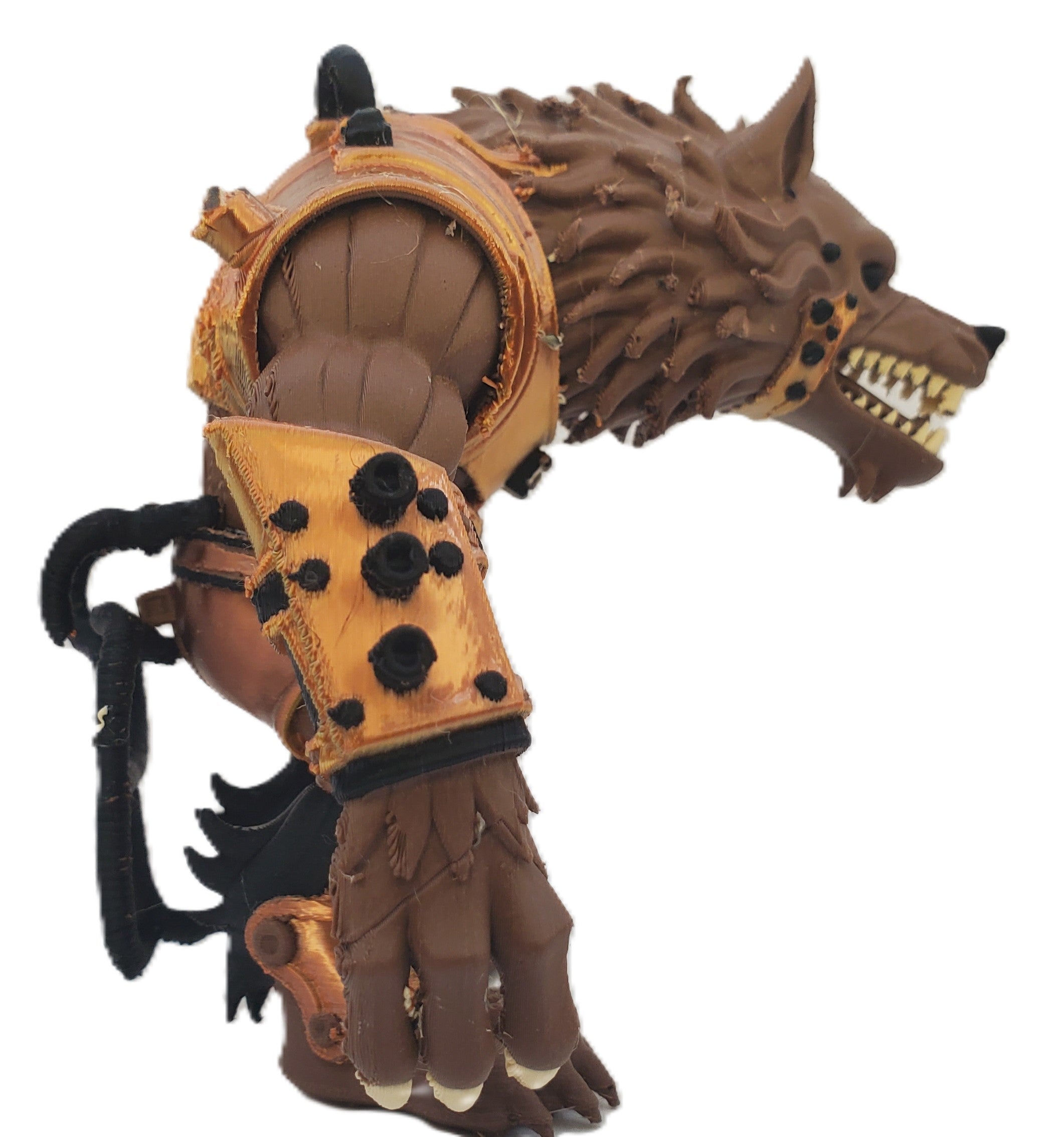 Steampunk Wolf Monster 7in 3D Printed Fantasy Figure PAGE UNLIMITED KNIGHTS